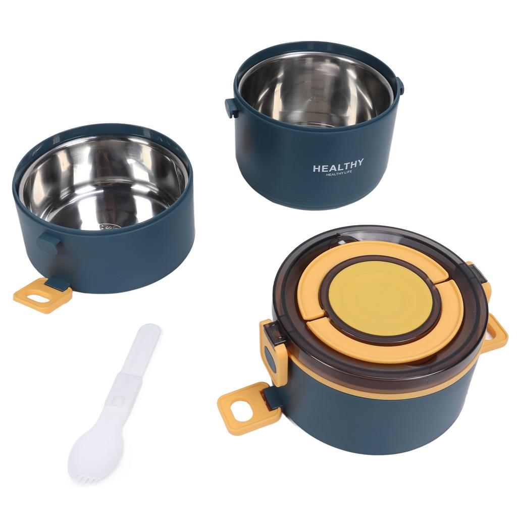 Thermal Lunch Box 2200ml Three Layer Detachable Compartment Design Portable 304 Stainless Steel Insulated Bento Box