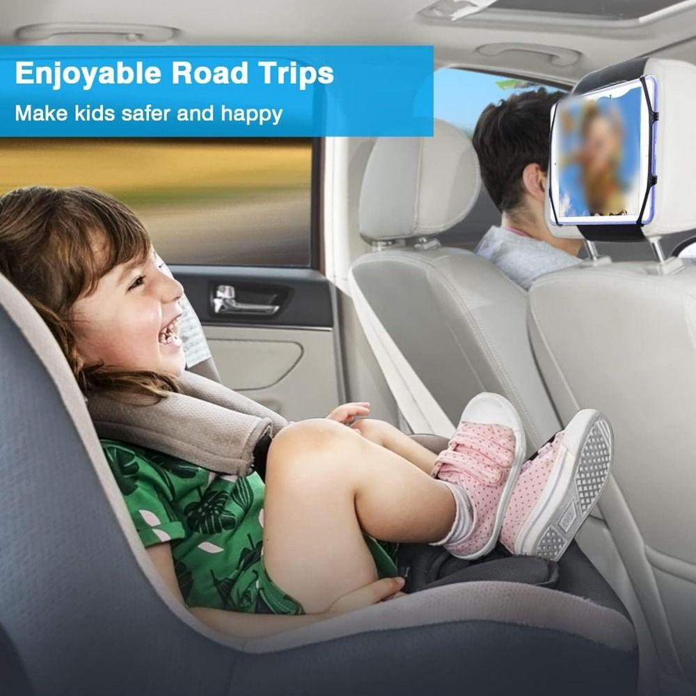 Silicone Holding Net Car Headrest Tablet Holder Tablet Mount for Car Back Seat Road Trip Essential
