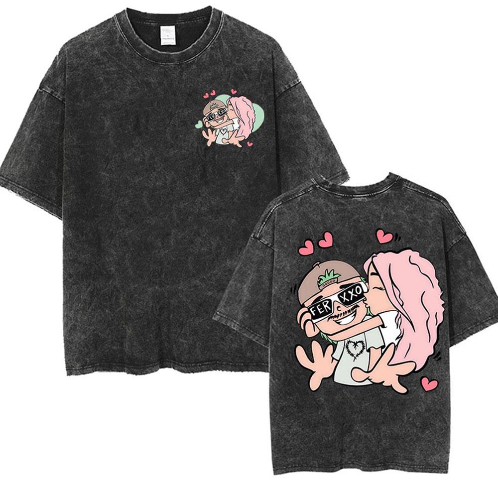 Vintage Karol G Tropicoqueta Tour 2025 Washed T Shirts Men Women Aesthetic Clothing Oversized Tshirt Harajuku High Quality Tees