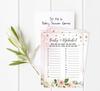 Inkdotpot Gender Reveal Floral Baby Shower Game Set Of 50 BabyA  AlphabetA  ABCA  Game Ita    s A Boy Ita    s A Girl Party