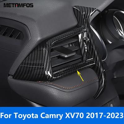 Для Toyota Camry 2018      Накладка на вентиляционное отверстие кондиционера на передней боковой панели из углеродного волокна, Декоративная отделка салона