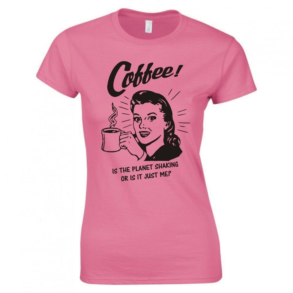 Coffee Meme Unisex Is The Planet Shaking Or Is It Ladies Skinny Fit Tshirt