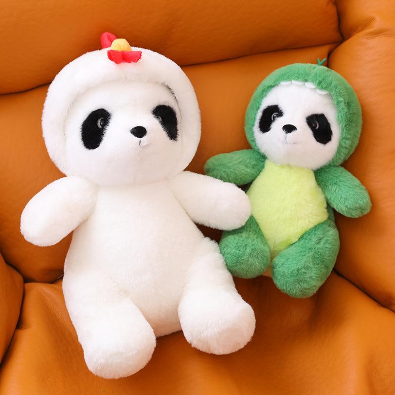 Cute Giant Panda Transforms Into Dinosaur Plush Doll Cartoon Bunny Claw Machine Doll Birthday Wedding Sprinkle