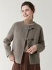 Women's High-End Wool Tweed Coat - Autumn/Winter 2025, Double-Faced and Loose Fit with a Round Neck In Little Fragrance Style