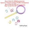 100Pcs/Lot Colorful Metal Open Jump Rings Split 1.2x8mm Jump Ring Connector for DIY Jewelry Making Findings Accessories Supplies