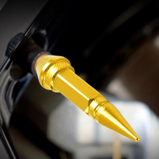 Yousheng 4 шт 45/60 мм Колпачки штоков клапанов шин Шипованный дизайн Пылезащитный Алюминиевый сплав Велосипеды Мотоцикл Колпачок клапана шины Автотовары