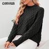 Autumn and Winter Women's Plus Size Solid Colour Round Neck Pullover Sweater Loose Knit Sweater