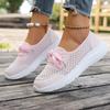 Fashion Summer Bright Color Knitted Mesh Sneakers Woman Comfortable Lace-up Net Sport Shoes Ladies Purple Grey Casual Flat Walk Shoes