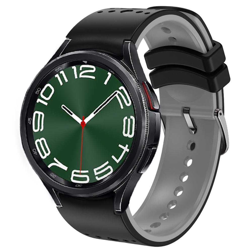 Силиконовый ремешок для Samsung Galaxy Watch7 44мм 40мм/Watch FE 40мм/Watch6 44мм 40мм, много отверстий, двухцветный ремешок для часов