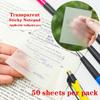 50PCS/Set Simple Style Transparent Note Paper Sticky Notepad Decorative Note Paper Student Learning Note Book School Office Supplies