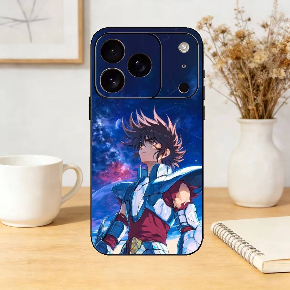Чехол для телефона S-Saint Anime S-SeiyaS для iPhone 17,16,15,14,13,12,11 Plus,Pro,Max,Mini Силиконовый черный Мягкий чехол
