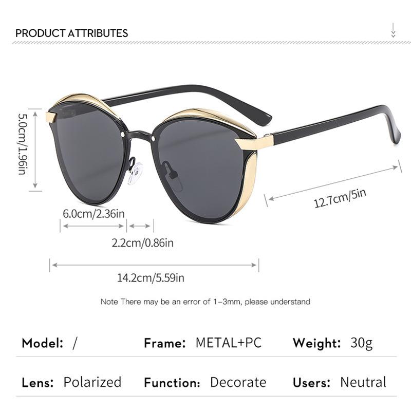 Женские солнцезащитные очки Ретро круглые Защита от УФ лучей Цветные солнцезащитные очки Премиальные очки