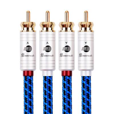 Стереокабель JIB RCA [Папа-Папа] 2 RCA на 2 RCA Позолоченные разъемы для усилителей, CD-плееров, колонок, автомобильного аудио и т. д.. / Длина 1,5 м