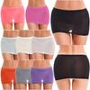 Womens Semi See Through Miniskirt Solid Color Elastic Waistband Pencil Skirt Nightwear Clubwear