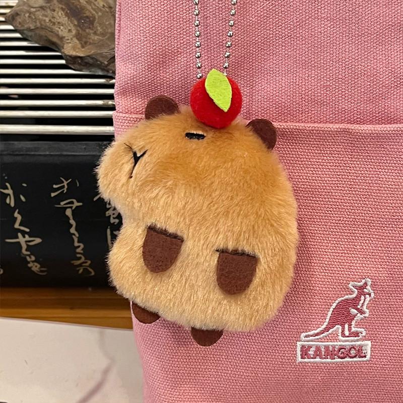 Charming 10cm Capybara Plush Doll Adorable Keychain Accessory For Backpacks