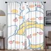 Blackout Curtains 2 Pieces Cut Cartoon Animal Home Interior Curtains for Camera Tulle for Bedroom Shades Partition Curtain Room