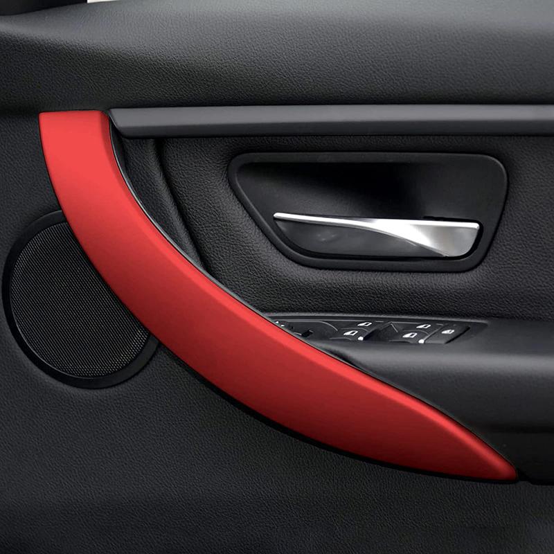 Накладка на дверную ручку автомобиля, замена для BMW F30 F80 F31 F32 F33 F34 F35 F36 3 4 3gt Series 2012-2018, внешний вид из карбона