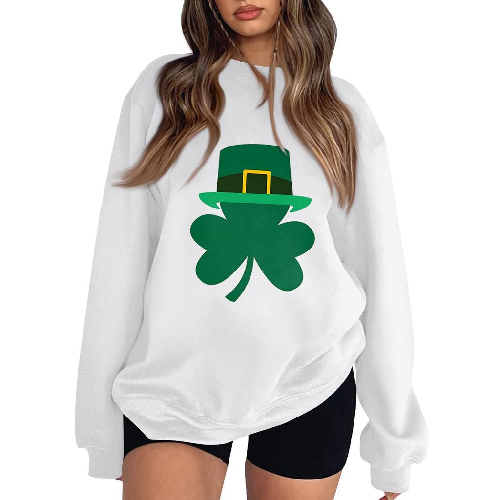 Women's Casual Fashion Valentine's Day Print Long Sleeve O-Neck Sweatshirts Pullover Top