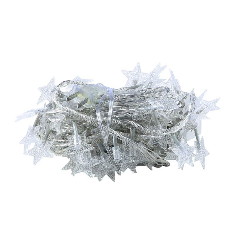 Pentagram LED Fairy String Lights - Battery-Powered Star Lights for Christmas & Room Decoration