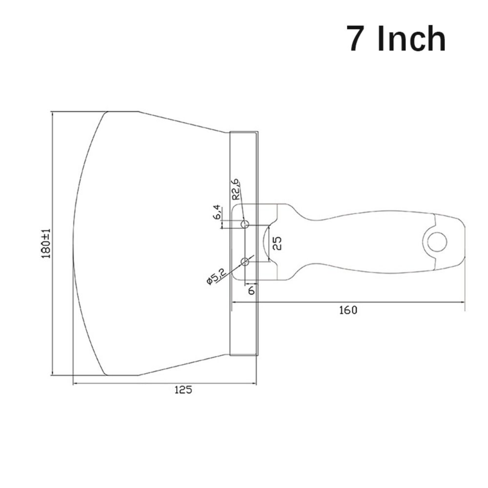 Stainless Steel Paint Scraper 6.5/7 Inch Multi-Purpose Scraper Putty Knife Wallpaper Removal