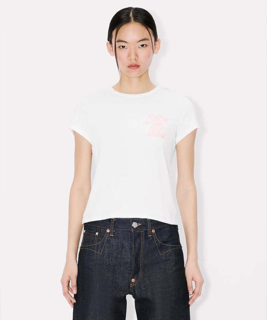 KENZO Women'S Gatz Kenzo Cartoon Outline Embroidery Classic Short Sleeve T-Shirt_K265Awtc01Whx