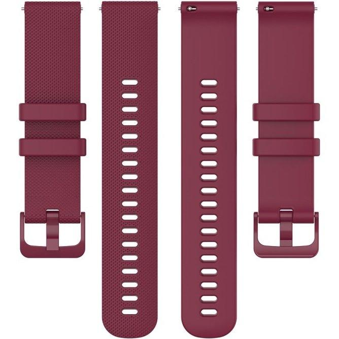 Universal silicone strap 18mm, Burgundy