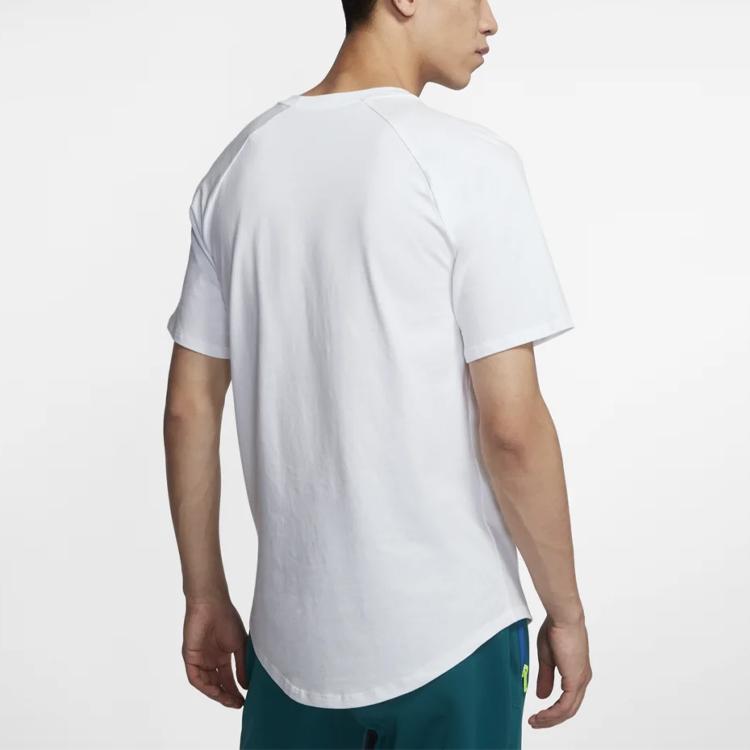 Nike Классическая спортивная тренировочная футболка с круглым вырезом и короткими рукавами, мужские топы, белые BV7596-100