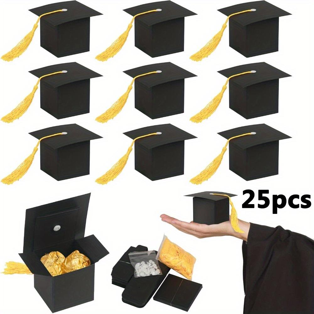 25 шт. коробка конфет креативная шляпа выпускника подарок коробка сахара шоколад с кисточкой коробка конфет выпускной украшение вечеринка памятная подарочная коробка