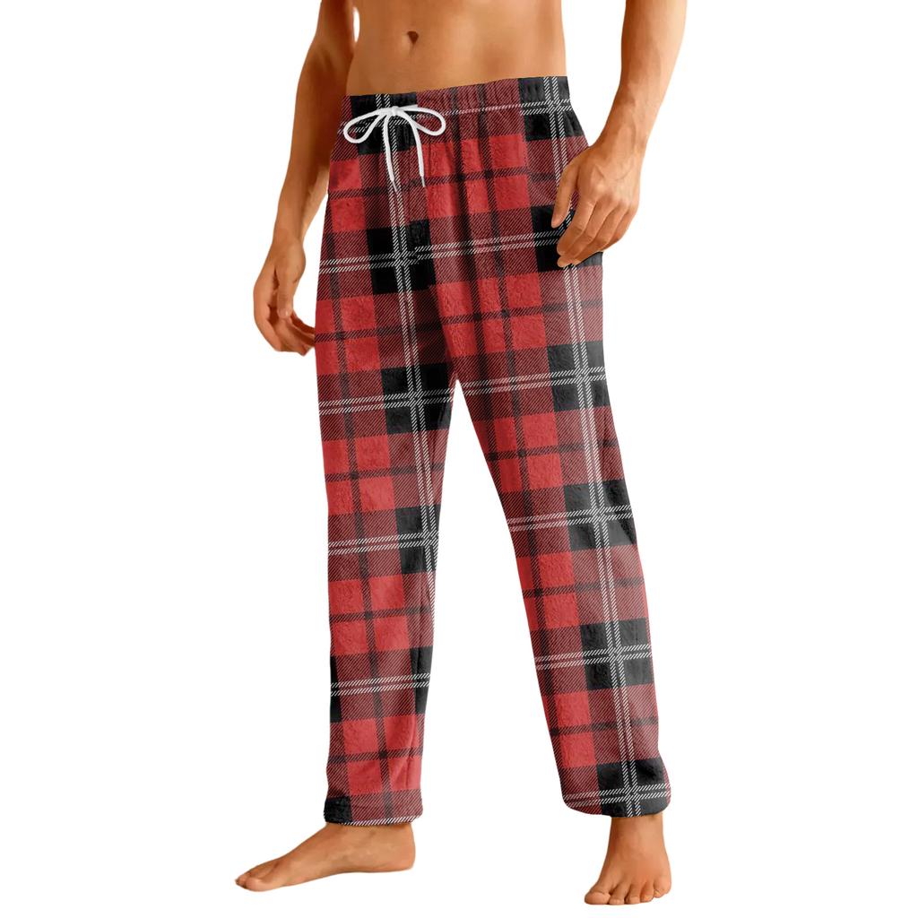 Men's Home Soft Pajama Pants Drawstring With Pockets Casual Sports Pants