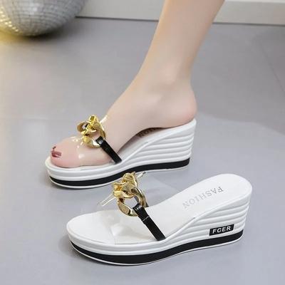 Нескользящие туфли, высокие женские тапочки и сандалии, шикарные элегантные с оптовой продажей, модные распродажа тапочек