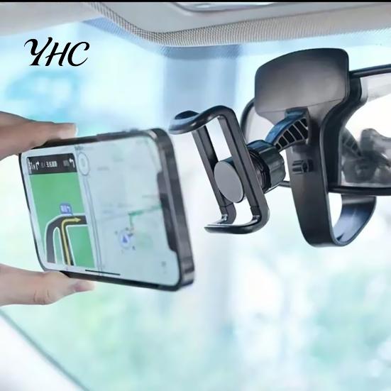 Adjustable Car Phone Holder Mobile Stand 360-degree Rotation Mount Secure Grip GPS Navigation Bracket Universal Spherical Adjustment Clip-on