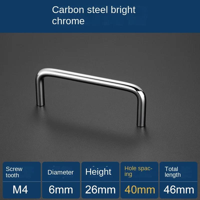 Solid Stainless Steel U-shaped Handle Chrome Plated Wardrobe Door Cabinet Door Industrial Welded Pulls Knobs Furniture