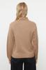 Women's Fashionable Stylish Sweater Mink More Sustainable Soft Textured Wide Fit Polo Neck Knitwear Sweater
