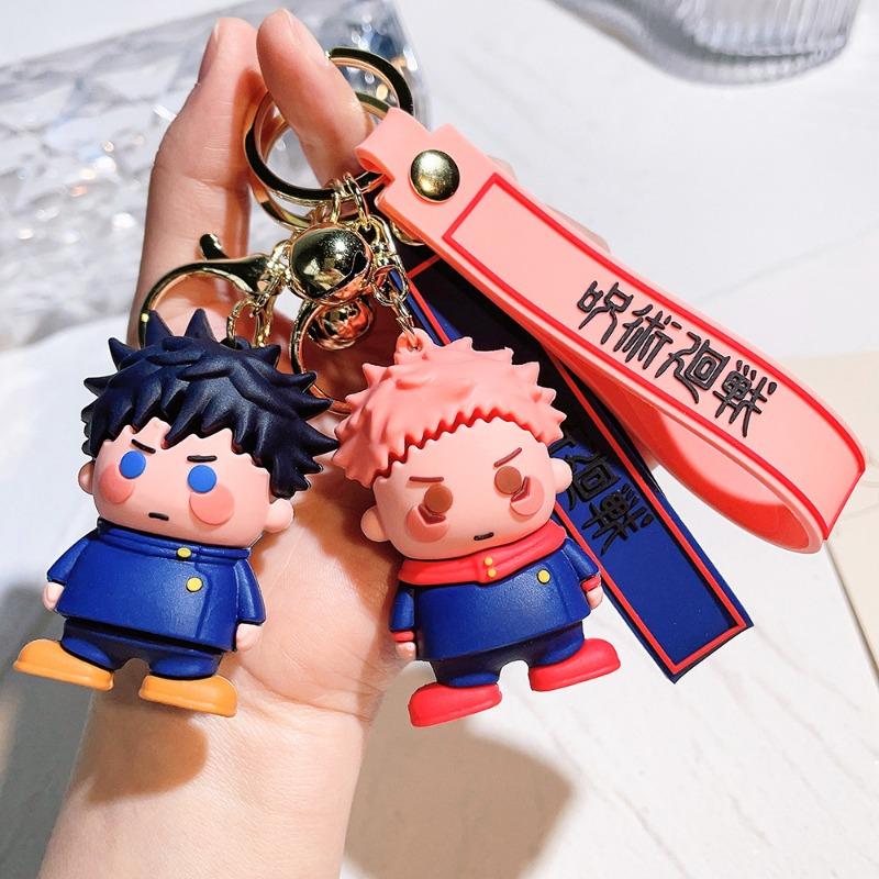 Милый Аниме Jujutsu Kaisen Аниме Фигурка Брелок Годзё Сатору Кавайная Кукла Брелоки для Сумки Подвеска Держатель для Ключей Аксессуары