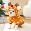 Puppy Christmas Elk Outfit Pet Cosplay Dog Clothes Christmas Fleece Elk Dog Cold Weather Outfits Winter Wear Pet Apparels For
