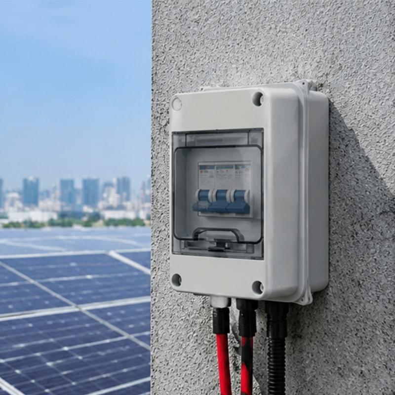 Wall Mount Electrical Distribution Box Outdoor ABS Housing with Clear Hinged Cover & Internal DIN Rail Layout