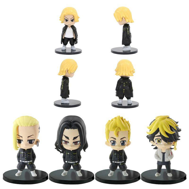 Коллекционный набор из 5 фигурок Tokyo Revengers, включая Мандзиро Майки Дракена и Такэмичи в стильном дизайне