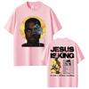 Rapper Kanye West Jesus Is King Double Sided Print Tshirts Unisex Women Fashion Vintage Hip Hop T Shirt Summer Tops ONeck Tshirt