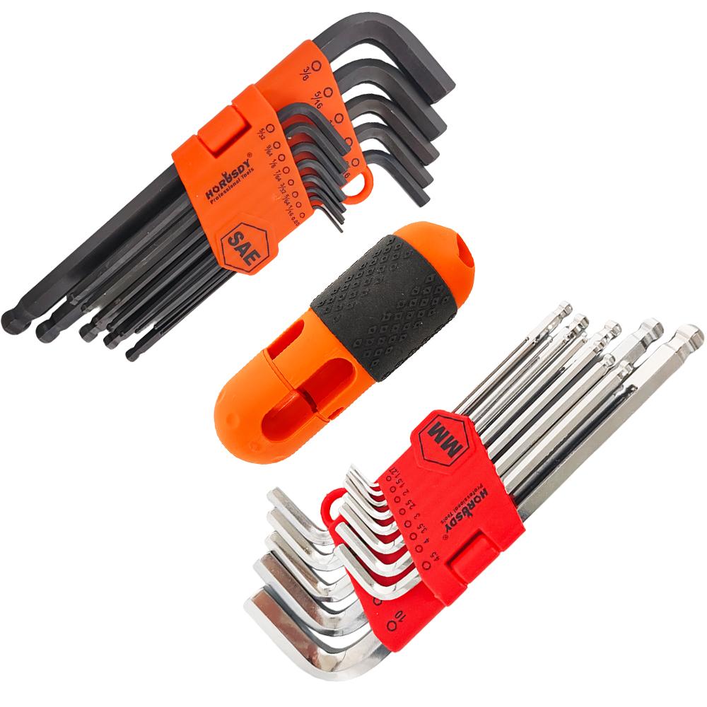 Hex Key with Holes Set Hexagon Wrench Kit Star Head Carbon Steel Allen Socket Torque Spanner Reinforced Hand Tools