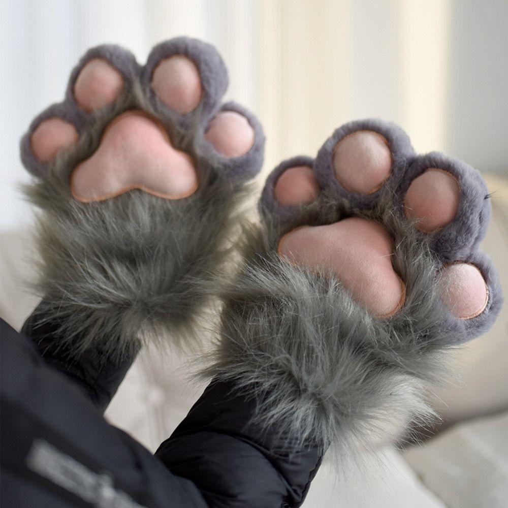 Anime Cat Claw Plush Gloves Plush Bear Claw Gloves New Furry Cat Claw Gloves