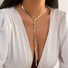 Flat Snake Long Chain Choker Necklace For Women Girls Party Jewelry Gift Tassel Necklace KTY