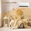 2000W Ceramic Electric Heater with Fan, Adjustable Thermostat, Wall Mounted - White