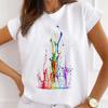 Explosive Sunflower Flower Base Casual White Shortsleeved Womens Tshirt Oversized T Shirt Harajuku Tops