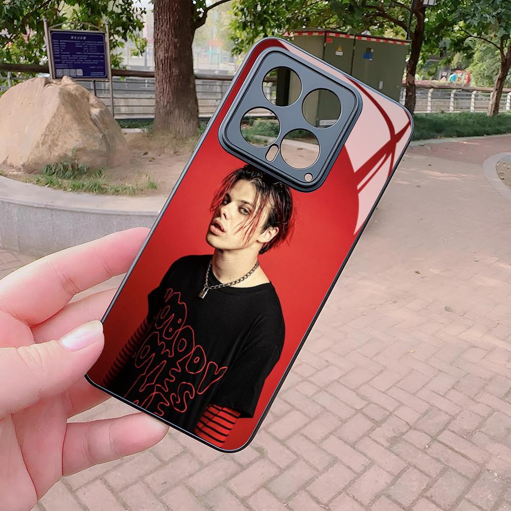 Чехол для телефона Yungblud Клубничные губы для Xiaomi Redmi Note 14 13 12 14c 13c 13x A5 A3 A2 Pro plus стеклянная крышка