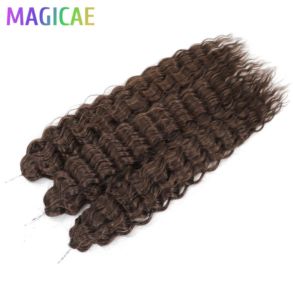 3Pcs 300Grams 22Inches Braids Crochet Orange Ariel Deep Water Wave Bio Synthetic Hair Piano Blond Brown 6# Black 1# Bundles