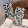 Ретро Цветы Чехол для Телефона Подходит для IPhone 16 Pro Max 16 15 Plus 14 13 12 11 Чехол Обложка Funda Для IPhone 16 15 14 Plus Чехол