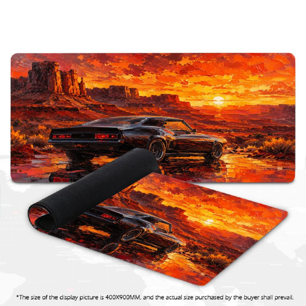 XXL Large Size Desk Mat Overlock Car Scenery Mouse Pad Desktop Keyboard Mat Landscape Series Gaming Office Computer Table Mats