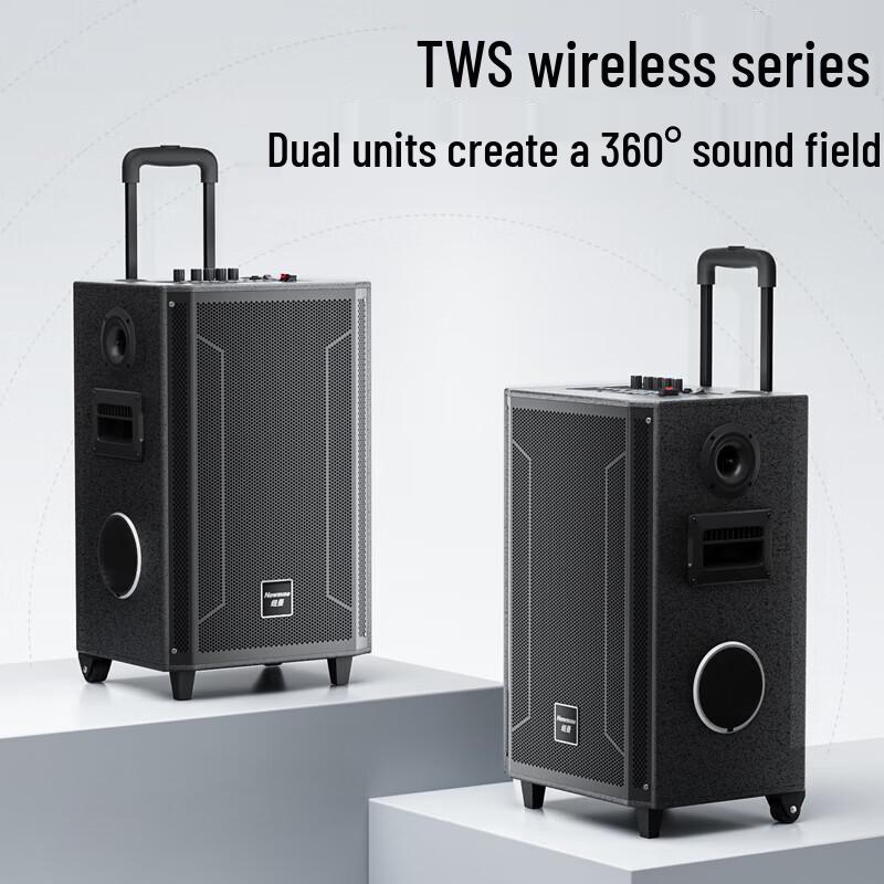 Newman N537 12-inch High Power Portable Karaoke Bluetooth Trolley Speaker