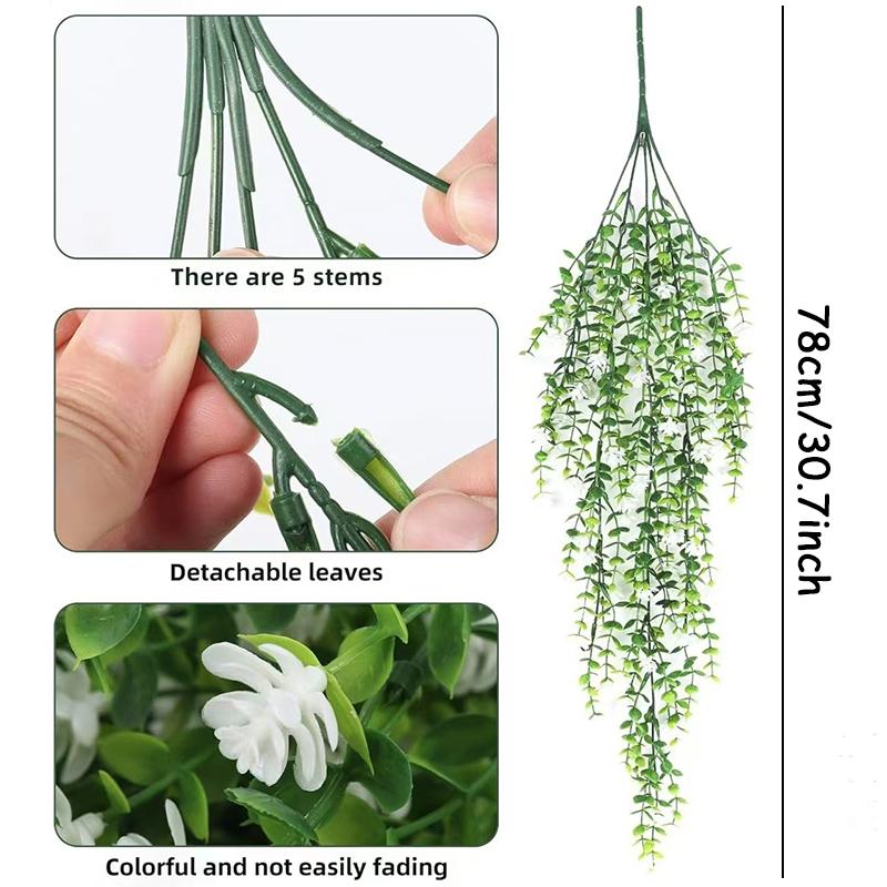 1pc Artificial Changteng Plastics Green Leaf Fake Vine Home Indoor Outdoor Garden Balcony Hanging DIY Decoration Party Supplies