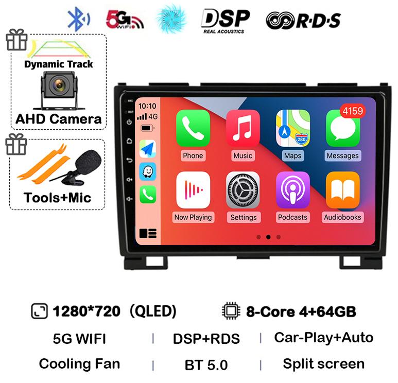Android 14 Carplay Auto 360 Camera для Great Wall Haval Hover H5 H3 2011-2016 Автомобильный Радио Мультимедийный Плеер GPS Навигация Стерео